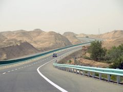 04 Divided Paved Almost Deserted Highway Soon After Leaving Kashgar For Yarkand.jpg